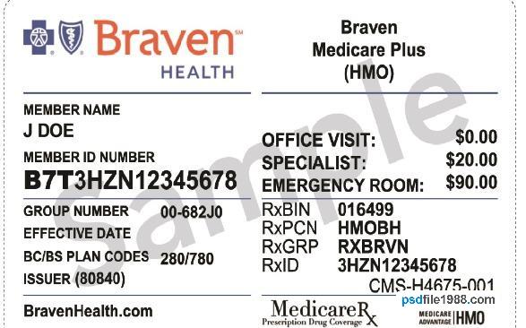 USA Braven Heath Medical Care Card